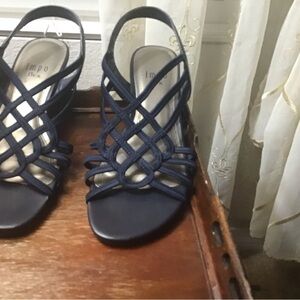 Impo Women's Dark Blue Crisscross Sandals